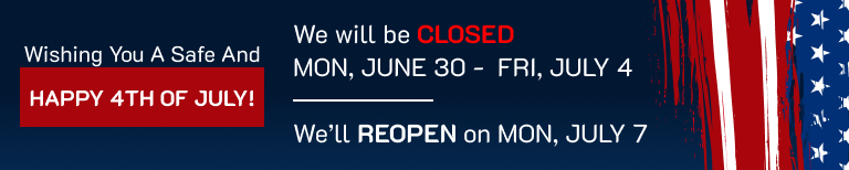 We will be closed from Sunday, June 29 through Friday, July 4, 2025 to celebrate Independence Day and enjoy a summer break. We’ll reopen on Monday, July 7, ready to serve you!